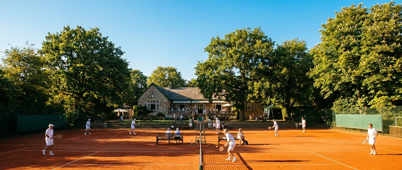 Buitentennis Lessen in actie