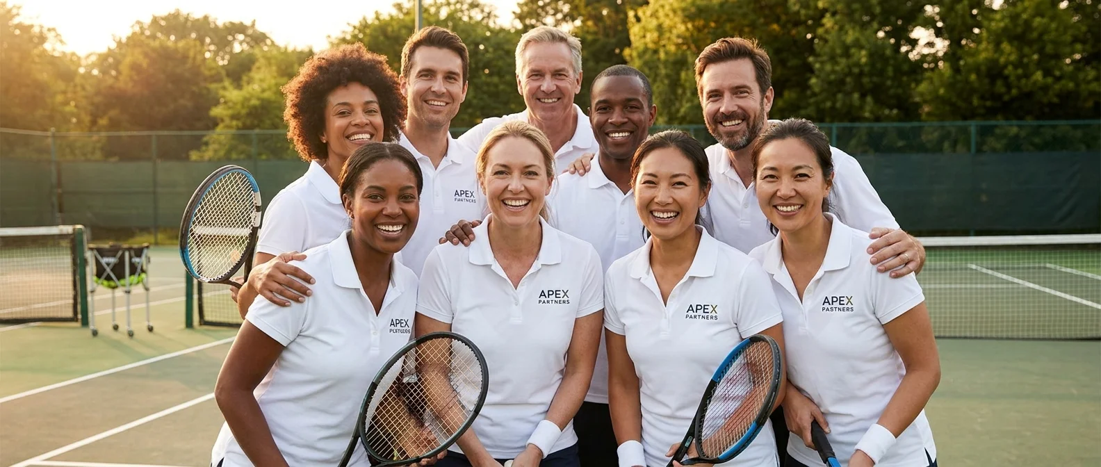 Tennisclinics in actie