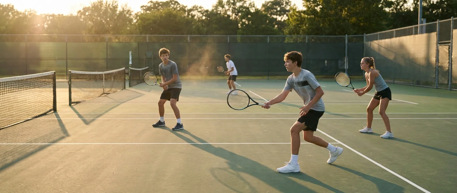 Tennislessen Jeugd in actie