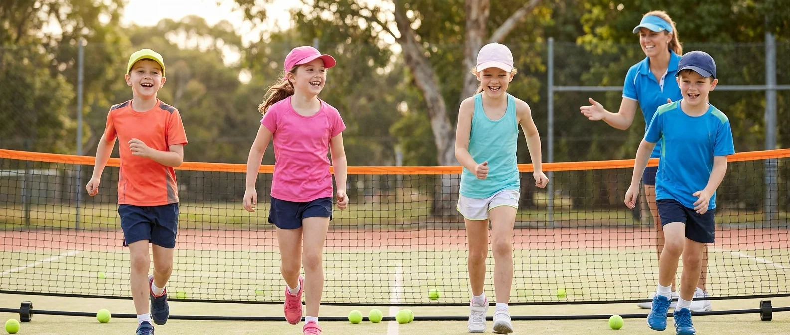 Tennislessen Kinderen in actie